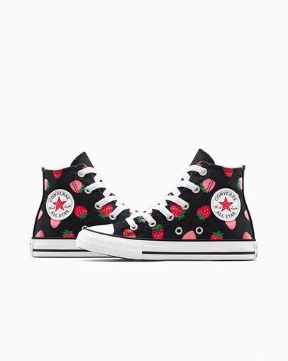 Chuck Taylor All Star Strawberries Black/Soft Red/Watermelon Pink, Detail Angle View