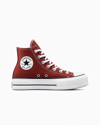 Chuck Taylor All Star Lift Platform Canvas Rottin Apple/White/Black, Outer Side View