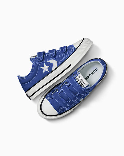 Star Player 76 Easy-On Blue/Vintage White/Black, Angled View