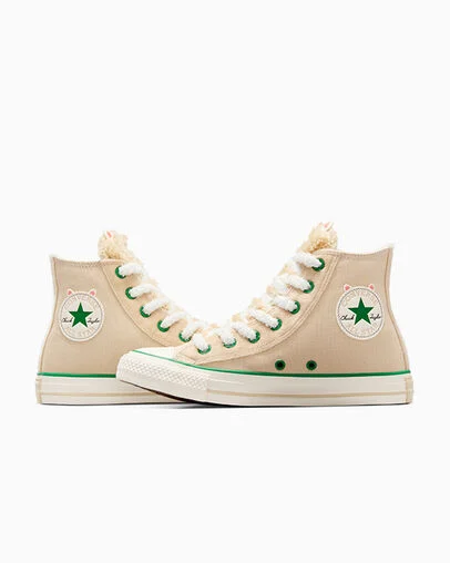 Chuck Taylor All Star Alpaca Miso Glaze/Green/Egret, Detail Angle View