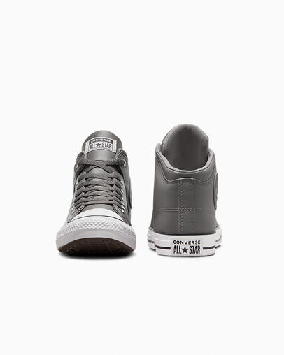 Chuck Taylor All Star High Street Faux-Leather Sharkskin/Sharkskin/White, Heel View