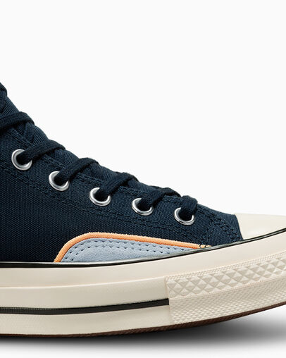 Chuck 70 Canvas & Suede Into The Void Black /Out Of The Blue, Detail Angle View