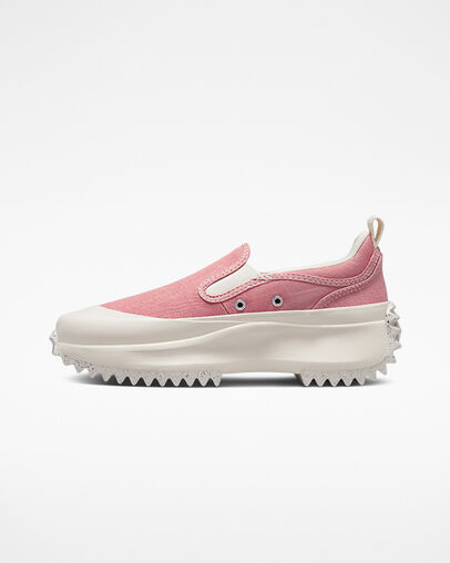 Run Star Hike Slip Platform Cotton Twill Red/Egret/Egret, Inner Side View