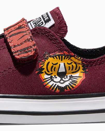 Chuck Taylor All Star Tigers Easy On Deep Bordeaux/Gold Palm/White