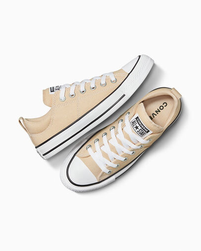Chuck Taylor All Star Madison Canvas Coastal Dune/White/Black, Angled View