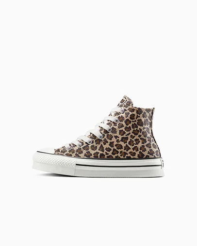 Chuck Taylor All Star EVA Lift Platform Leopard Warm Quarry/Vintage White, Inner Side View