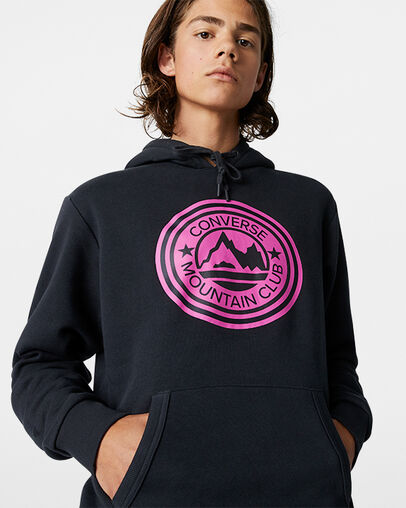 Mountain Club Patch Pullover Hoodie Converse Black