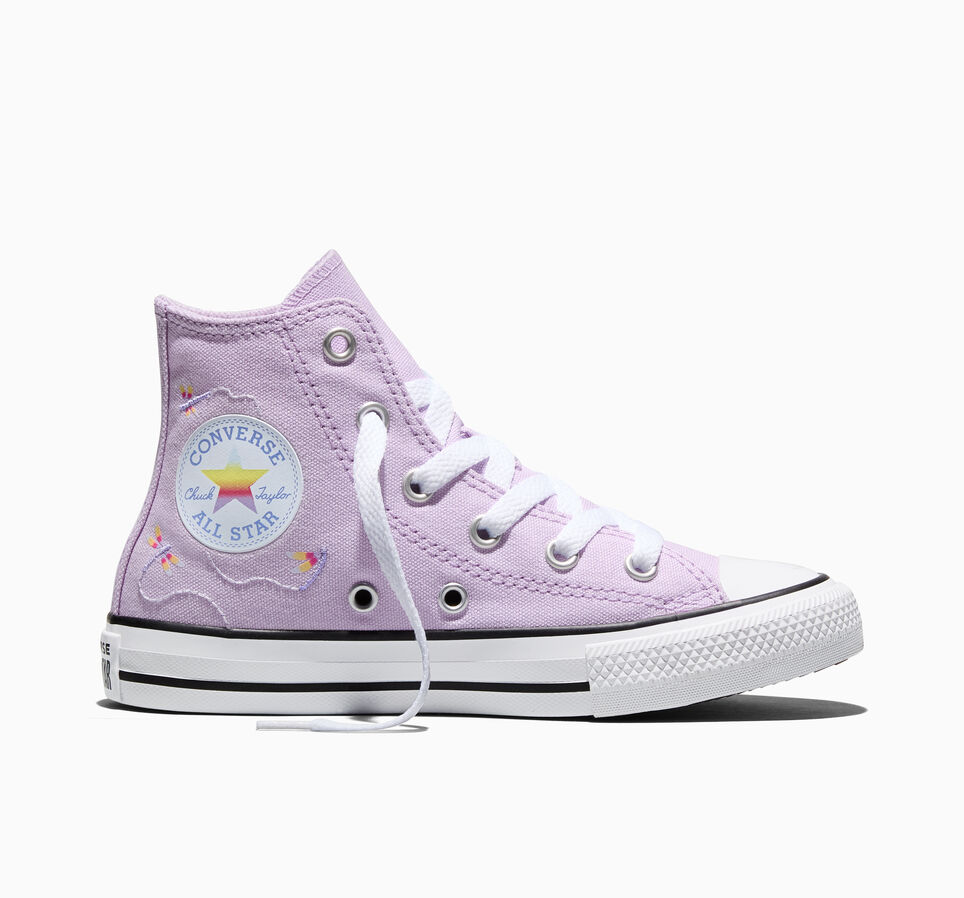 Chuck Taylor All Star Embroidered Dragonflies Lavender Latte/Very Peri/White