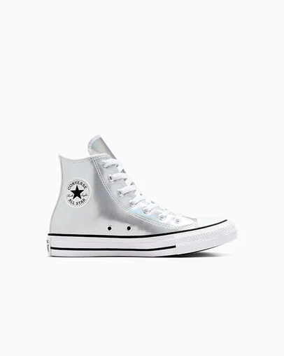Chuck Taylor All Star Metallic Silver/White/Silver, Outer Side View