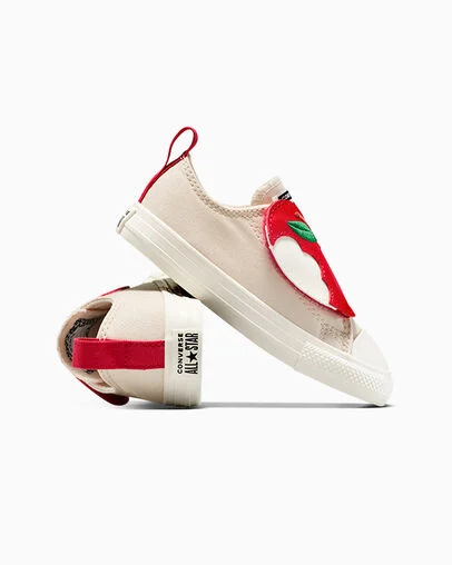 Chuck Taylor All Star One Strap Easy-On Apples Light Dune/Red/Egret, Detail Angle View