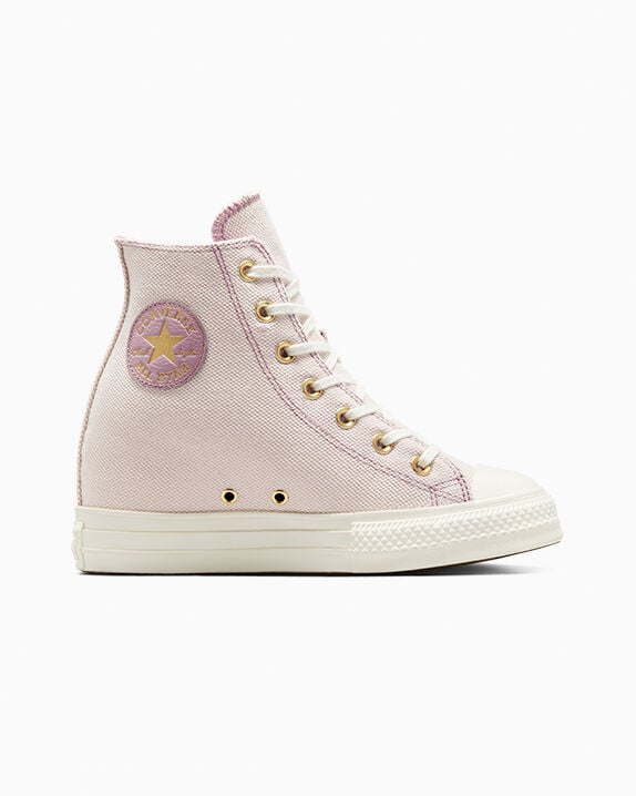 rose gold platform converse
