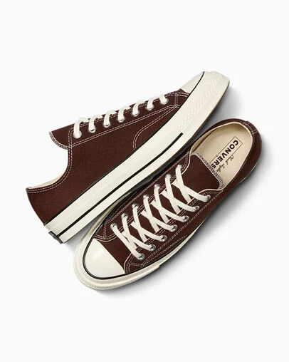 Chuck 70 Canvas Dark Root Brown/Egret/Black, Angled View