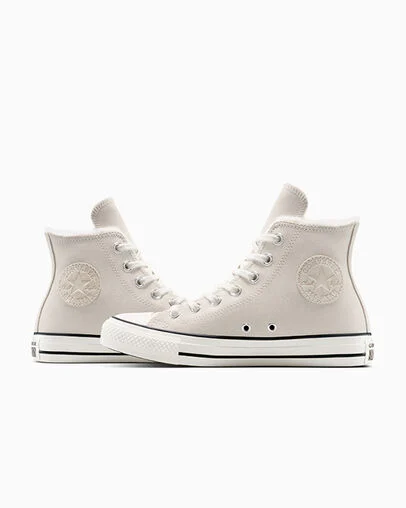 Chuck Taylor All Star Cozy Suede Light Dune/Egret/Egret, Detail Angle View