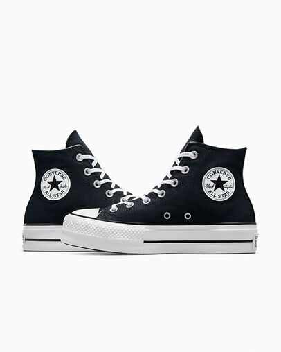 Chuck Taylor All Star Lift Platform Canvas Black/White/White, Detail Angle View