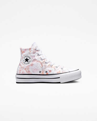 Chuck Taylor All Star EVA Lift Platform Butterfly Shine White/Madder Pink/Black, Outer Side View