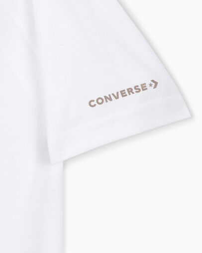 Fall Florals Boxy T-Shirt White, Full Body View