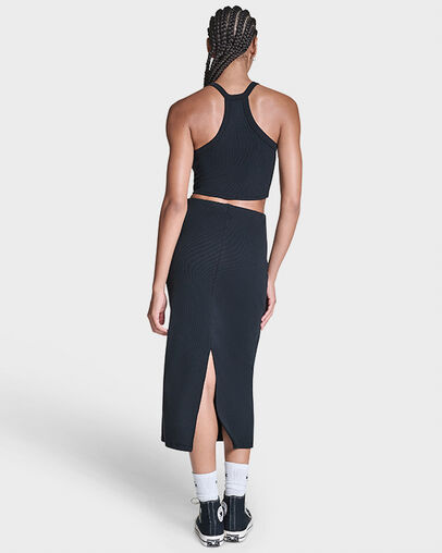 Box Star Cropped Tank Converse Black
