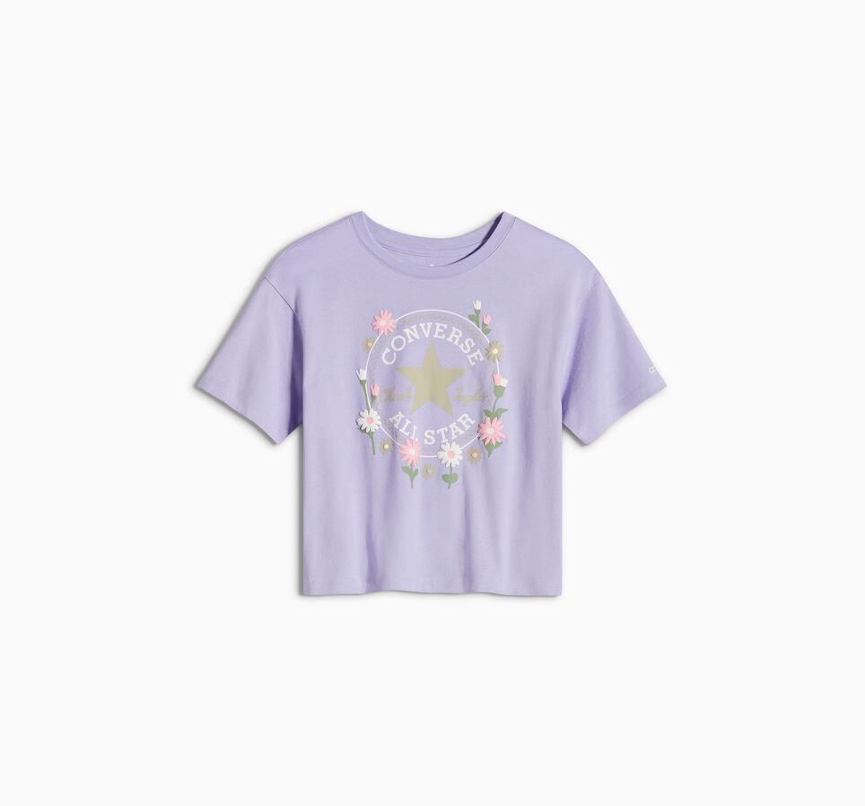 Joyful Florals Boxy T-Shirt Violet Heat