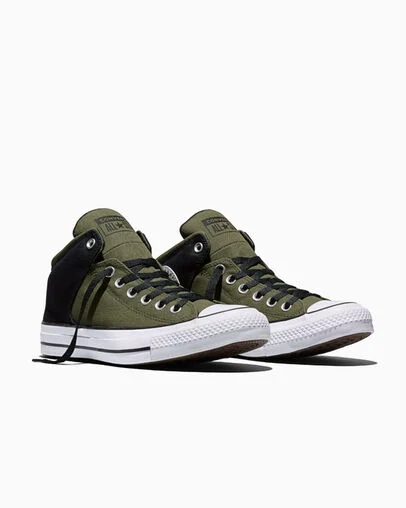 Chuck Taylor All Star High Street Colorblock Utility/Black/White, Top and Side View