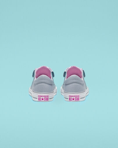 Iridescent Space Star Chuck Taylor All Star Maddie Slip Wolf Grey/Pink Foam/White