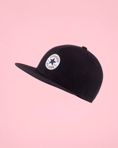 Chuck Taylor Patch Snapback Converse Black, Front View