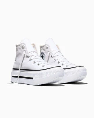 Chuck Taylor All Star Lift Double Stack Platform Canvas White/Black/White, Outer Side View