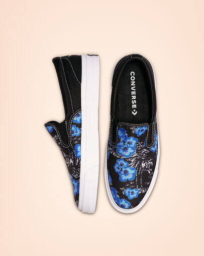 One Star CC Paradise Floral Slip Black/Totally Blue/White