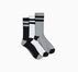 3-Pack Striped Crew Socks White/Vgh/Black