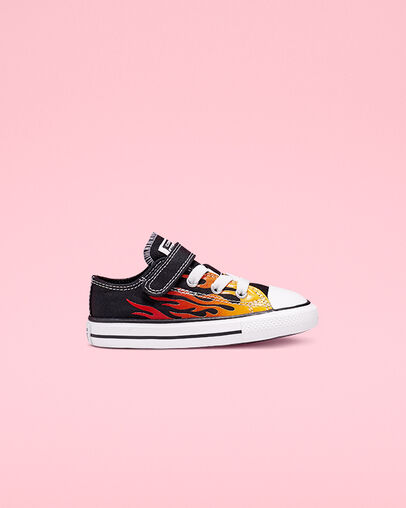 Archive Flames Hook and Loop Chuck Taylor All Star Black/Enamel Red/Fresh Yellow