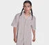 Chev Crochet Short-Sleeve Shirt Classic Ecru