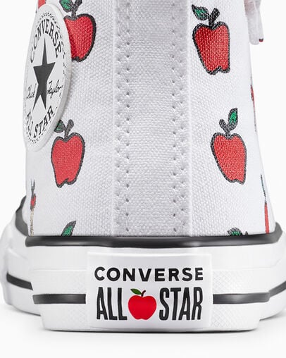 Chuck Taylor All Star Easy-On Allover Apples White/Red/Black, Detail Angle View