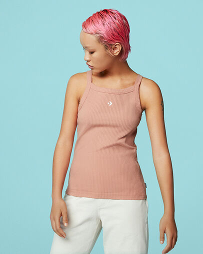 High Neck Tank Rose Gold, Front View