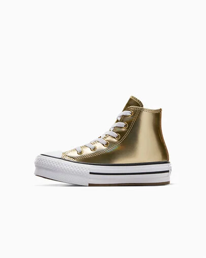 Chuck Taylor All Star EVA Lift Platform Metallic Metallic Light Gold/White, Inner Side View