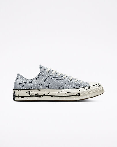Chuck 70 Archive Paint Splatter Ash Stone/Black/White, Outer Side View