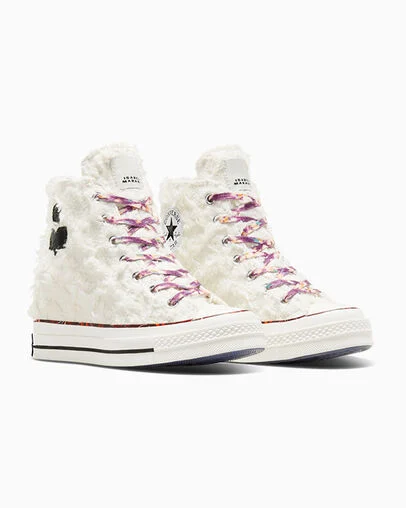 Converse x Isabel Marant Chuck 70 Wedge Vanilla White/Black/Red, Top and Side View