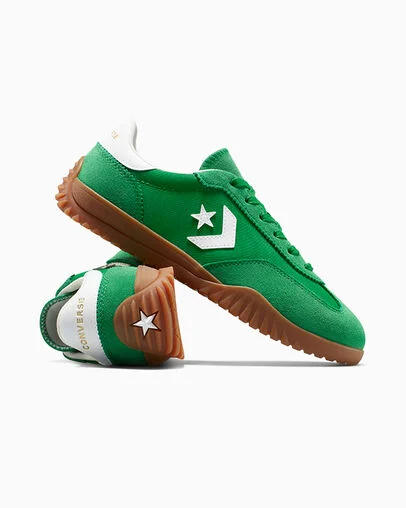 Run Star Trainer Green/White/Honey, Detail Angle View