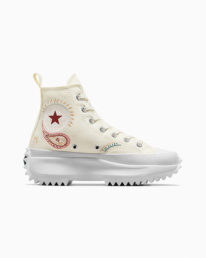 Run Star Hike Platform Crafted Egret/Ritual Red/White, Outer Side View