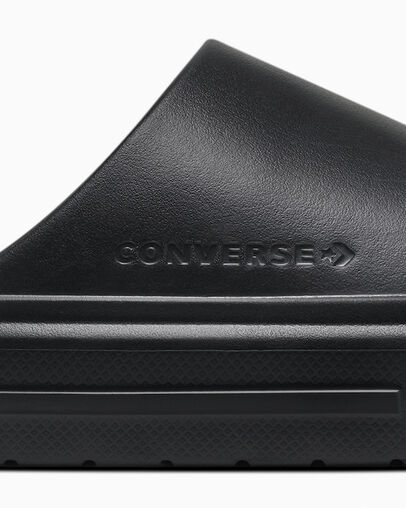 Converse Essential Slide Black/Black/Black, Detail Angle View