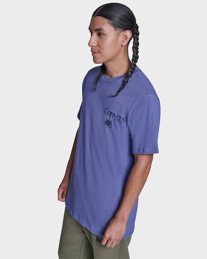 Hanging Shoes T-Shirt Indigo Storm, Back View