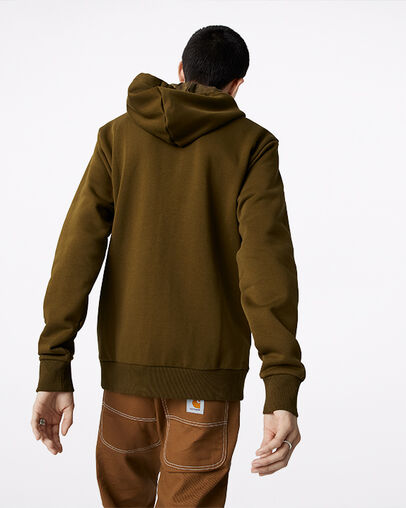 Star Chevron Embossed Full-Zip Surplus Olive