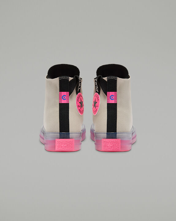 pink and black chuck taylors