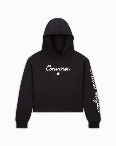 Signature Shine Hoodie Black, Front View