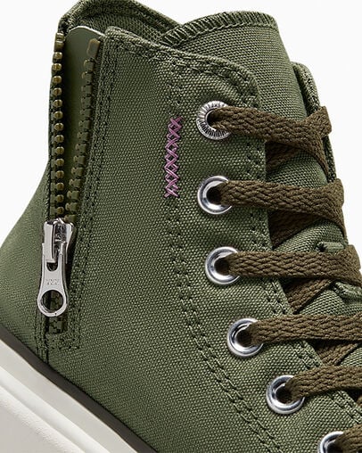 Chuck Taylor All Star Lugged Lift Platform Craft Remastered Utility/Egret/Grape Fizz, Detail Angle View