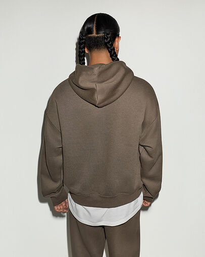 Converse Garage Full-Zip Fleece Hoodie Truffle, Detail View