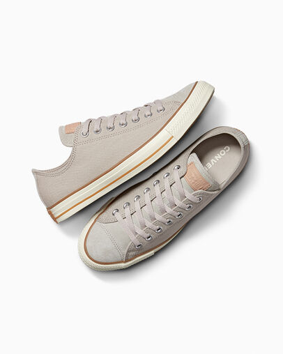 Chuck Taylor All Star Canvas & Leather Papyrus/Vachetta Beige, Angled View