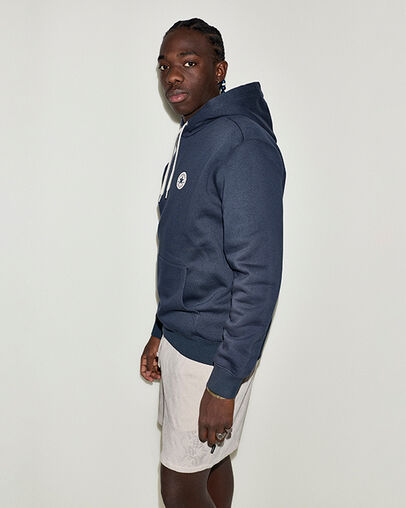 Chuck Taylor Patch Pullover Hoodie Converse Navy, Back View