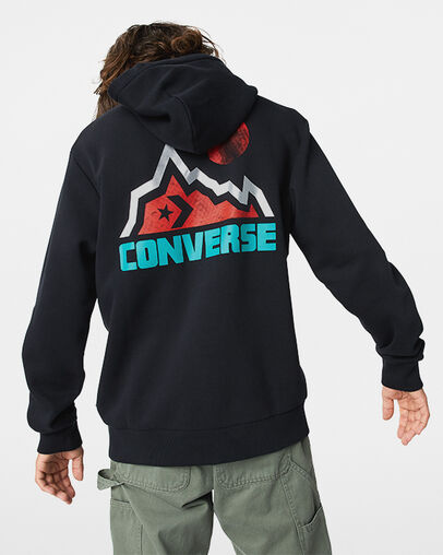 Mountain Moon Pullover Hoodie Converse Black