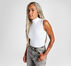 Sleeveless Mock Neck Top White