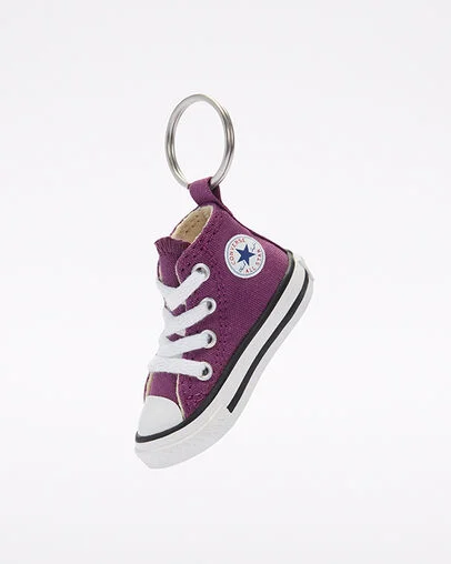 Chuck Taylor All Star Keychain Purple, Front View