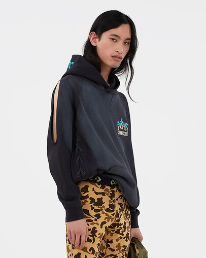 Converse x Faith Connexion Sun Washed Hoodie Dark Navy, Front View